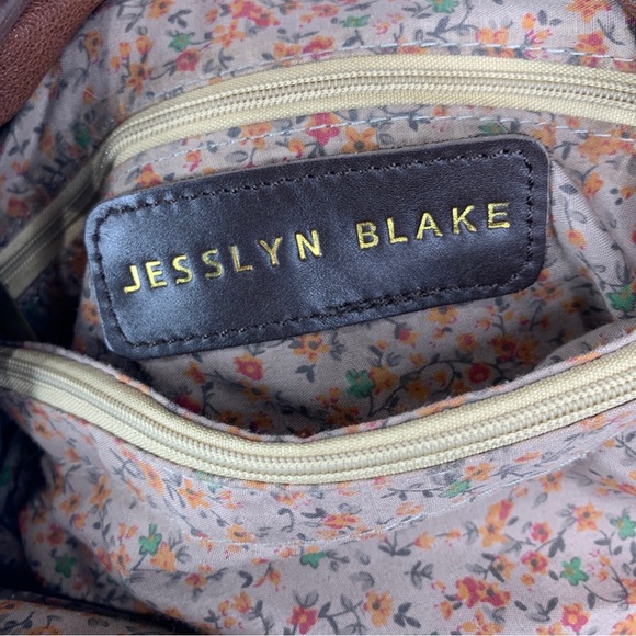 Jesslyn Blake - Anthropologie Large Brown Pebbled Leather Shoulder Bag 17x9x6 - Picture 14 of 15